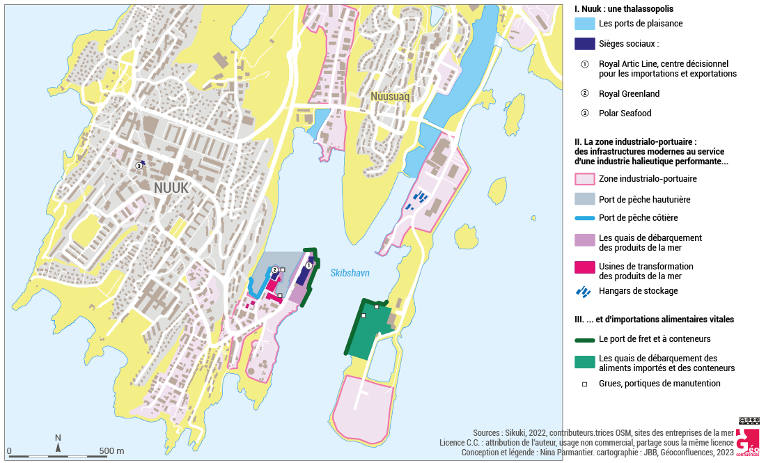 carte du port de Nuuk
